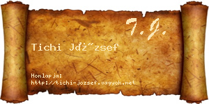 Tichi József névjegykártya
