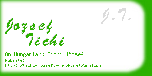 jozsef tichi business card
